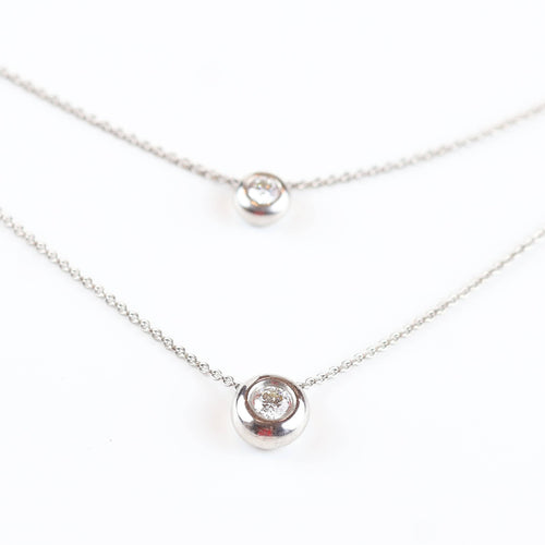 Collier Collier ras du cou en or blanc 18 carats serti de diamants taille brillant 58 Facettes 131366AB