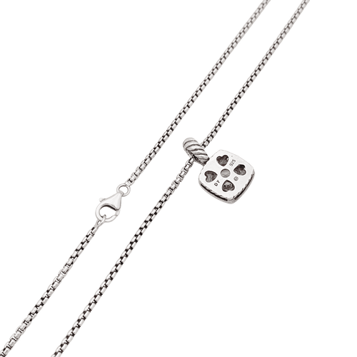 Collier Collier David Yurman, "Petite Albion", argent, topaze blanche, diamants. 58 Facettes 34592