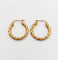 Boucles d'oreilles Créoles vintage or jaune finement torsadées (circa 1970) 58 Facettes A06048