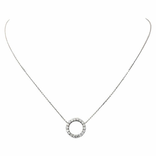 Collier Collier Pendentif Or blanc Diamant 58 Facettes 3681130CN