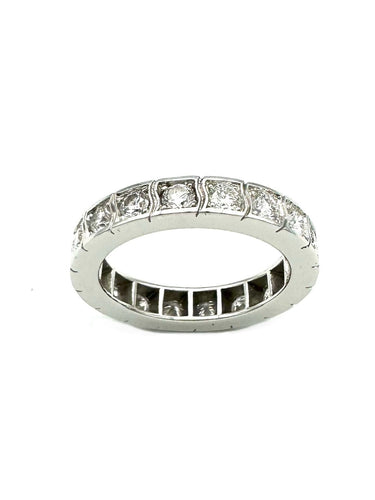 Bague 52 PIAGET. Alliance or blanc 18K et diamants 1.8ct 58 Facettes