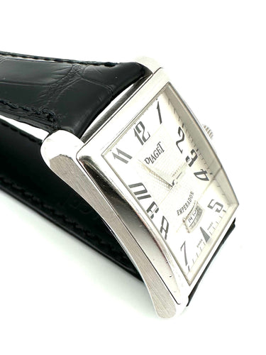 Montre PIAGET. Collection "Emparador", montre en or blanc automatique. 58 Facettes
