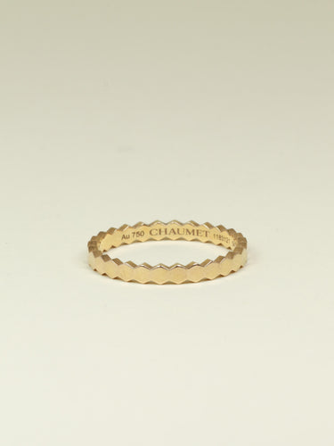 Bague 54 CHAUMET Alliance or rose Bee My Love 58 Facettes 1208.3