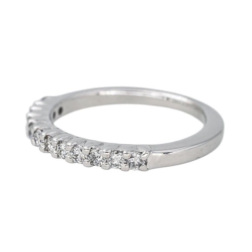52 Bague  Demi-alliance  Or blanc Diamant 58 Facettes 4286142CN