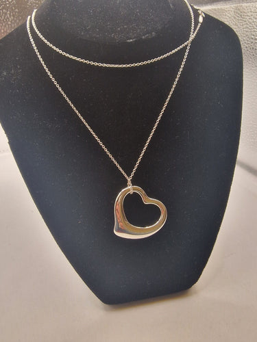 Pendentif Tiffany & Co. - Pendentif Peretti Cœur Ouvert en Argent 58 Facettes
