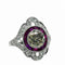 Bague Bague en platine sertie de diamants et de rubis. Style Art déco. 58 Facettes 50241