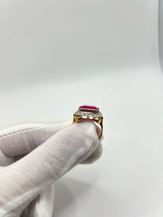 Bague 60 Bague rubis synthétique 25 ct 58 Facettes