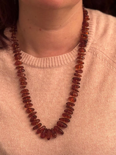 Collier Collier en perle d'Ambre 58 Facettes