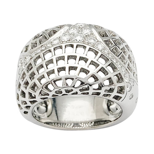 Bague 49 Bague Cartier, "Nouvelle Vague Paris", or blanc. 58 Facettes 31803