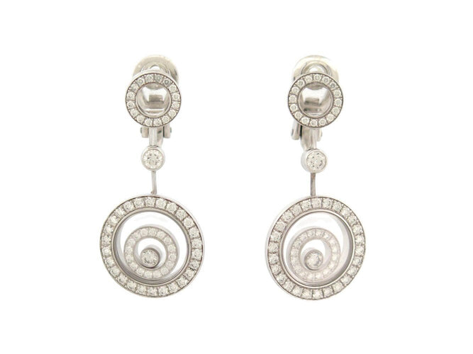 Boucles d'oreilles boucles d'oreilles CHOPARD happy spirit 84/5962 or blanc diamants 1.90ct 58 Facettes 269989