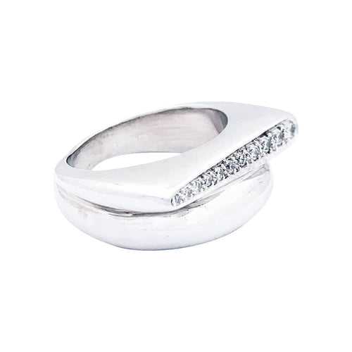 Bague 51 Bague Fred, "Success", en or blanc et diamants. 58 Facettes 33441