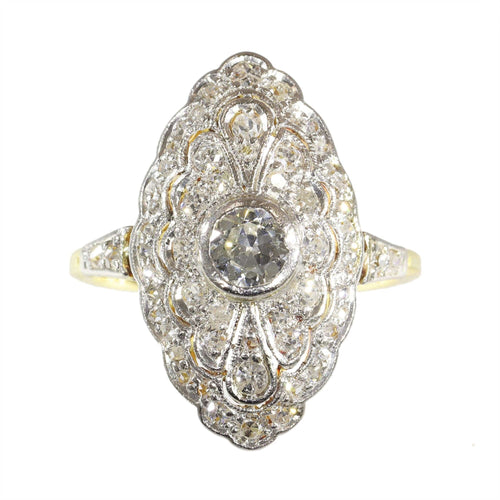 Bague 51 Bague diamant vintage avec touche Belle Époque – Conçue pour une grandeur discrète 58 Facettes 25191-0317