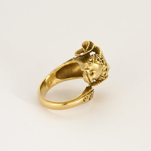Bague 51,5 Bague bélier en or jaune 58 Facettes ARR2004