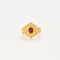 Bague 51 Bague vintage en or jaune, diamants et rubis cabochon 58 Facettes 3032
