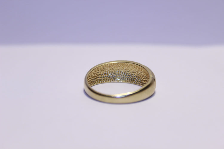 Bague Or jaune texturée