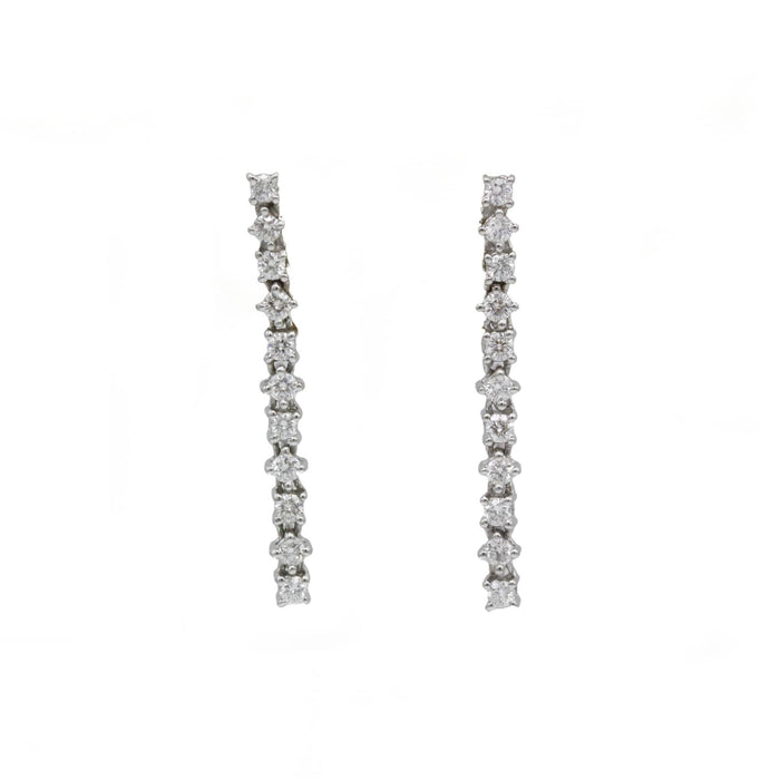 Boucles d'oreilles Boucles d'oreilles or blanc diamants 58 Facettes 240316R