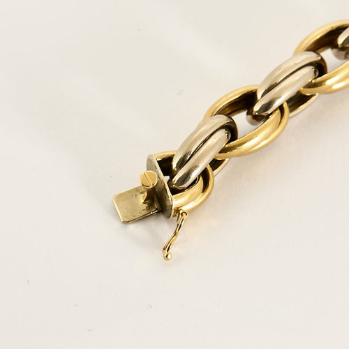 Bracelet Bracelet en or jaune et or blanc 58 Facettes CAN12843