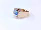 Bague 58 Bague tank en or 18k et aigue-marine 58 Facettes BagTankBleu.2071
