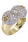Bague 53 BAGUE BOMBÉE DIAMANTS JAUNES ET BLANCS 58 Facettes 087421