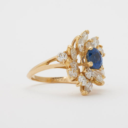 Bague 53 Bague saphir diamants 58 Facettes