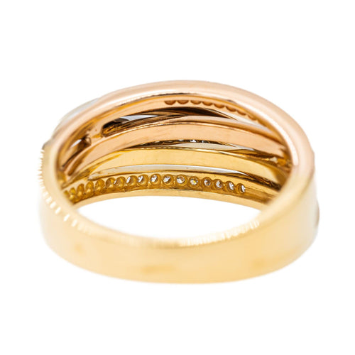 Bague 56 Bague Or jaune, Or blanc, Or rose Diamant 58 Facettes 2973882CN