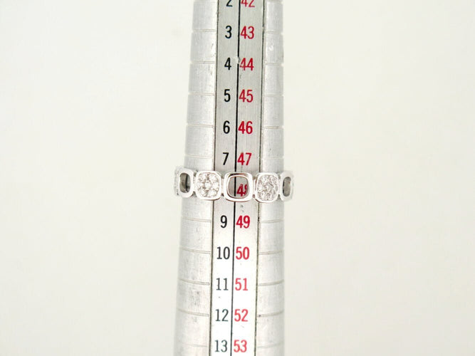 Bague 48 bague DINH VAN impression domino t48 or blanc 18k 42 diamants 0.30ct 58 Facettes 271715