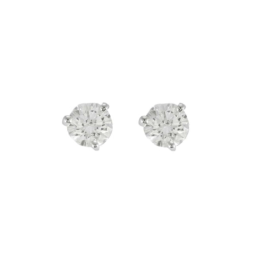 Boucles d'oreilles Clous d'oreilles or blanc et diamants 58 Facettes 250384