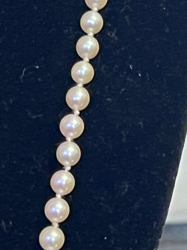 Collier Collier perles de culture blanche fermoir or 55 cm 58 Facettes