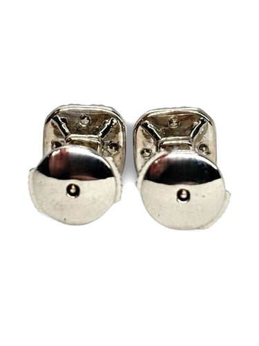 Boucles d'oreilles or blanc et diamants 0,68 ct 58 Facettes 1191