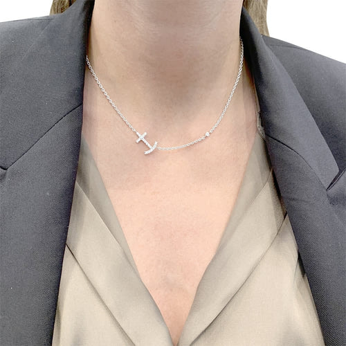 Collier Collier or blanc et diamants. 58 Facettes 33429