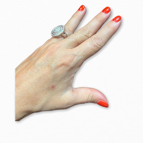 Bague 55 Bague Diamants, or blanc 18 carat 58 Facettes 6430A