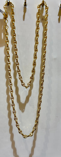 Collier Chaîne maille marine en or jaune 18 carats 58 Facettes