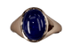 Bague 57.5 Cabochon Blue Sapphire Bezel Ring 58 Facettes BA 121