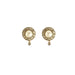 Boucles d'oreilles Paire de dormeuses anciennes, perles et diamants 58 Facettes