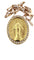 Collier Pendentif médaille miraculeuse or et diamants sur chaine coulissante 58 Facettes