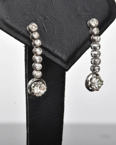 Boucles d'oreilles Pendants d’oreilles or et diamants 58 Facettes