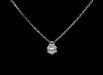 Collier Collier solitaire diamant or blanc 58 Facettes