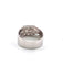 Anello a fascia en or blanc 18kt et diamants baguette