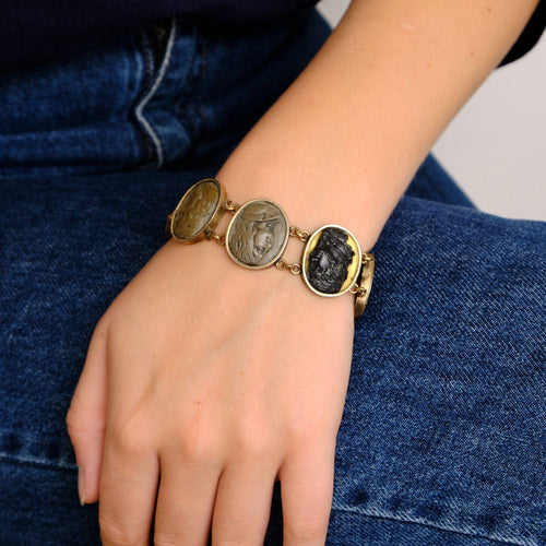 Bracelet Bracelet Camées de Lave 58 Facettes