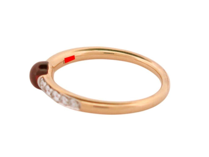 Bague 53 bague POMELLATO m'ama non m'ama grenat 53 diamants or jaune 18k 58 Facettes 268365