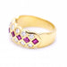 Bague 48 Bague en or jaune avec rubis et diamants 58 Facettes N102931EJ