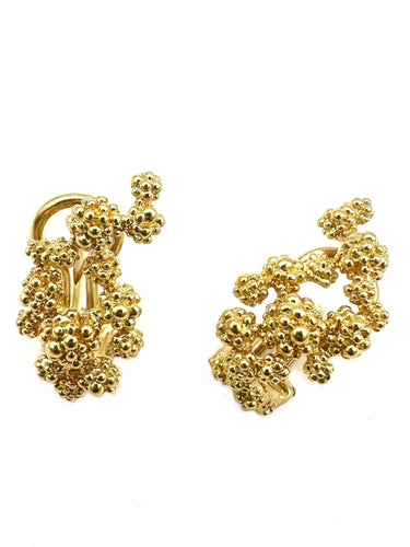 Boucles d'oreilles GILBERT ALBERT. Boucles d'oreilles or jaune 18K 58 Facettes