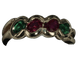 Bague 53.5 Bague en or jaune rubis et émeraude 58 Facettes BA-54