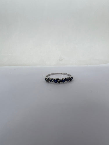 Bague 54 Bague fine demi alliance saphir bleu 58 Facettes ME-R-03