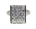 Bague 56.5 Bague Art Déco Rectangle Or Blanc et Diamants 58 Facettes A11240