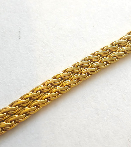 Collier Collier or jaune, maille en S 58 Facettes 596/3