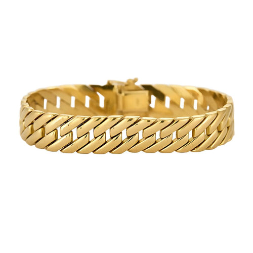 Bracelet Bracelet composé d'une maille gourmette en or jaune 58 Facettes MON0922