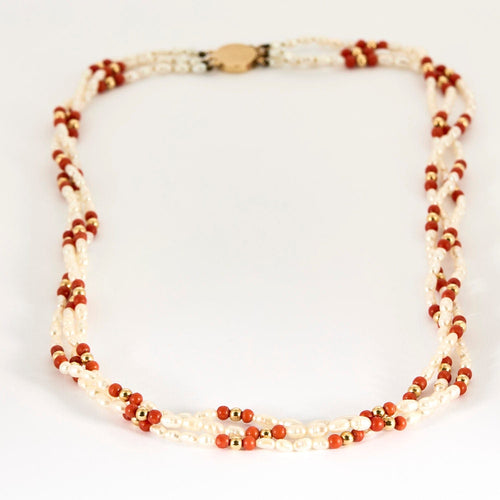 Collier Collier perles corail 58 Facettes LP1179