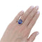 Bague 52 Bague Harry Winston, en platine sertie d'un saphir et diamants. 58 Facettes 35065