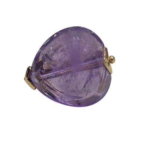 Bague en améthyste et or jaune